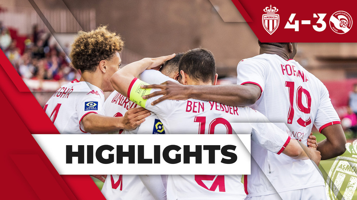 Highlights Ligue 1 &#8211; J29 : AS Monaco 4-3 RC Strasbourg