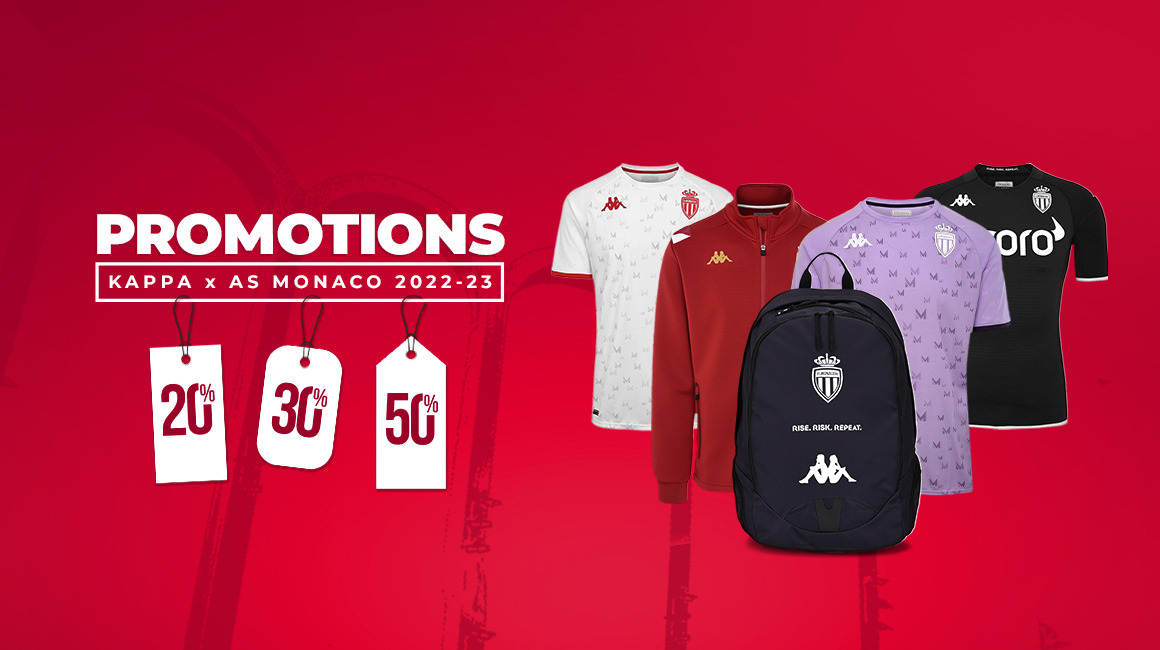 Profite des promos' sur tout le shop AS Monaco jusqu'en fin de saison !