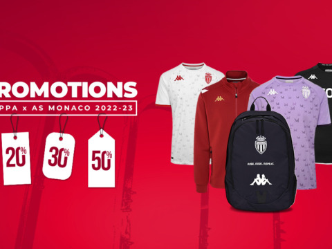 Profite des promos' sur tout le shop AS Monaco jusqu'en fin de saison !