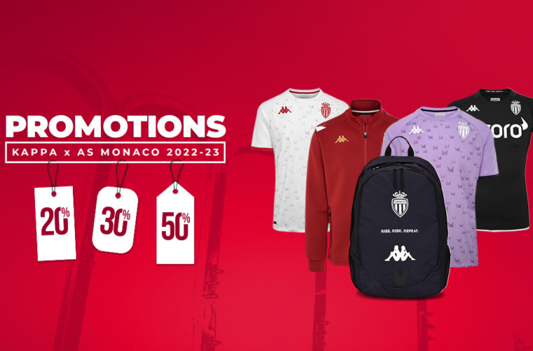 Profite des promos' sur tout le shop AS Monaco jusqu'en fin de saison !