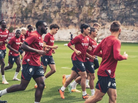 Le groupe de l’AS Monaco pour la dernière face à Toulouse